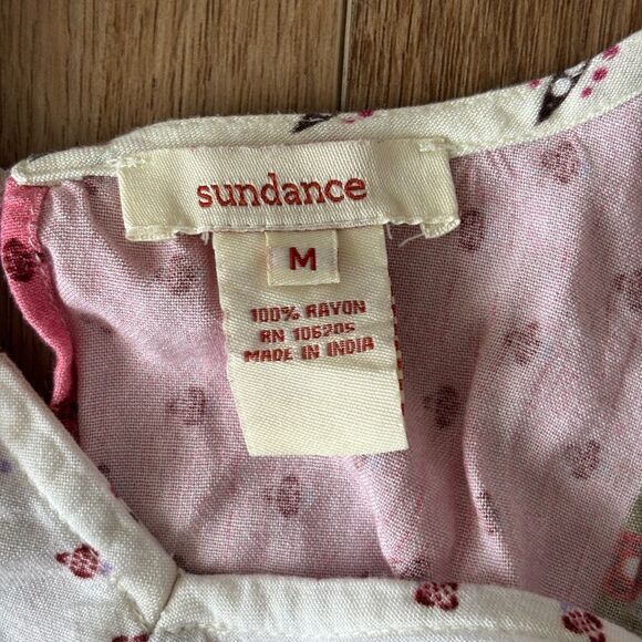 Sundance Multicolored Patterned Long Sleeve Top - Size Medium - Picture 7 of 7